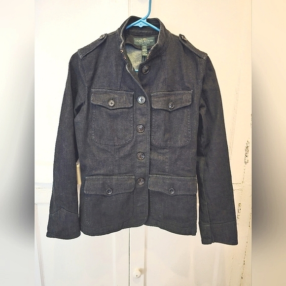 Ralph Lauren Jackets & Blazers - Ralph Lauren - Lauren Jeans Co. Military Style Denim Jacket Size PM